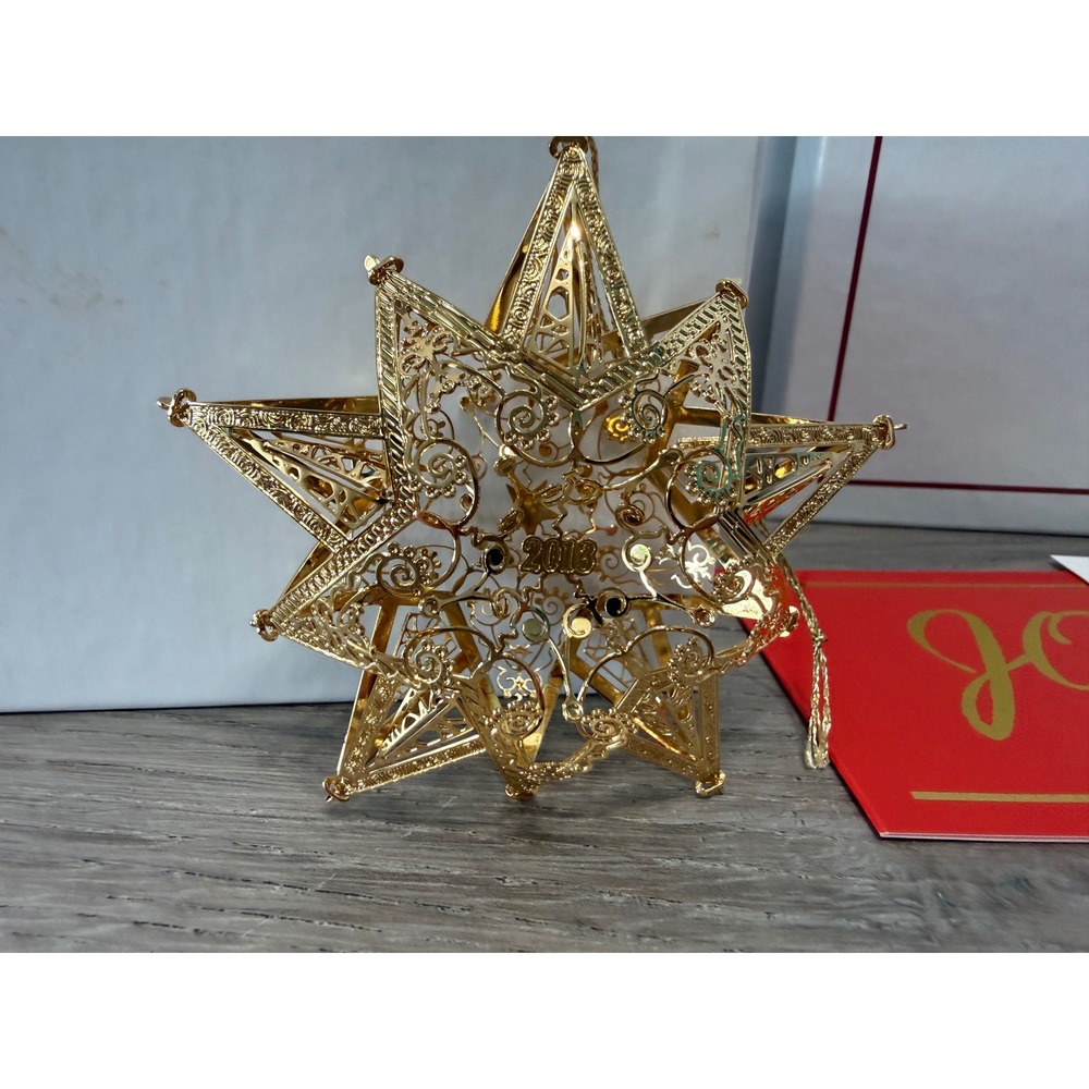 2013 Danbury Mint Annual 23k Gold Star of Wonder Christmas Tree Ornament - Picture 2 of 7